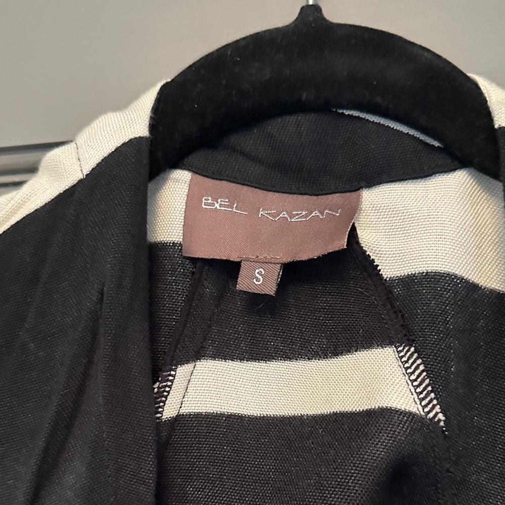 Black And White Patterned Long Duster - image 2